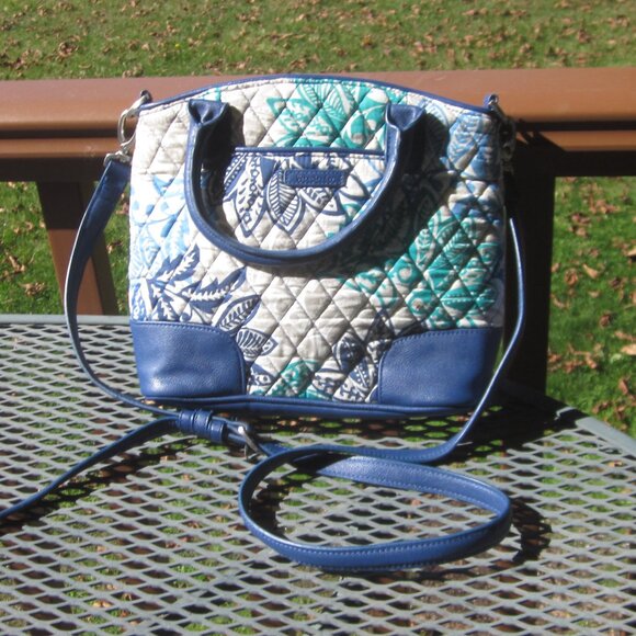 Vera Bradley Crossbody Bag Blue Green - Picture 1 of 7